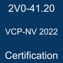VMware Network Virtualization Certification, 2V0-41.20 Mock Test, 2V0-41.20 Practice Exam, 2V0-41.20 Prep Guide, 2V0-41.20 Questions, 2V0-41.20 Simulation Questions, 2V0-41.20, VMware 2V0-41.20 Study Guide, 2V0-41.20 VCP-NV 2022, VMware Certified Professional - Network Virtualization 2022 (VCP-NV 2022) Questions and Answers, VCP-NV 2022 Online Test, VCP-NV 2022 Mock Test, VMware VCP-NV 2022 Exam Questions, VMware VCP-NV 2022 Cert Guide