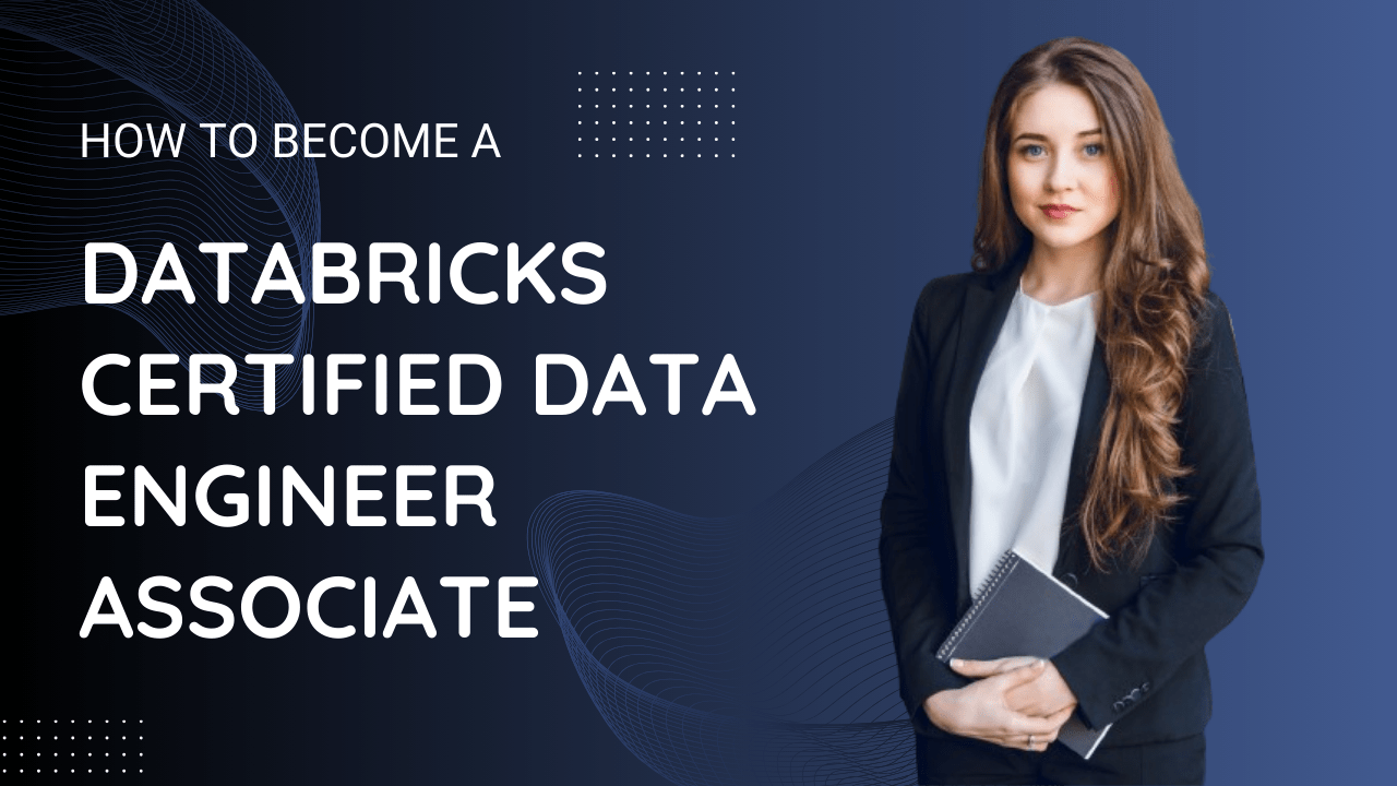 A professional Girl holding book and shows How to Become a Databricks Certified Data Engineer Associate