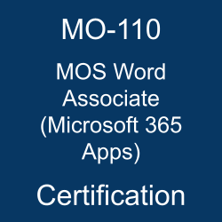 The most useful MO-110 PDF, sample questions, and practice test to ace the Microsoft Office Specialist - Word Associate (Microsoft 365 Apps) exam.