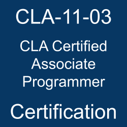 C++ Institute CLA-11-03 CLA Certified Associate Programmer certification