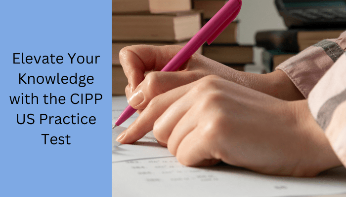Visual representation of a study session featuring the CIPP US practice test, aimed at improving professional knowledge.
