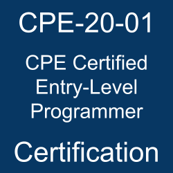 The C++ Institute CPE-20-01 C++ Certified Entry-Level Programmer certification.