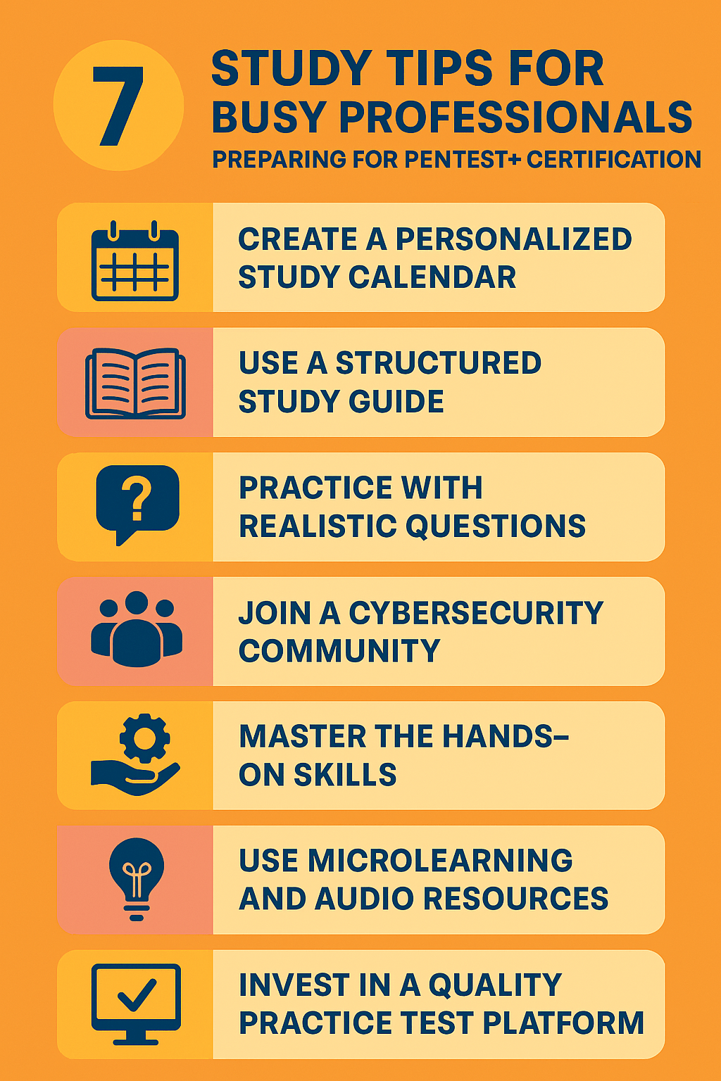 7 Study Tips for Busy Professionals Preparing for PenTest+ Certification