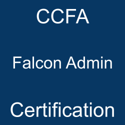 Image with text 'CCFA Falcon Admin Certification' on a blue background.