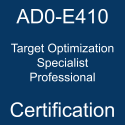 AD0-E410 Adobe Target Optimization Specialist Professional Certification banner image