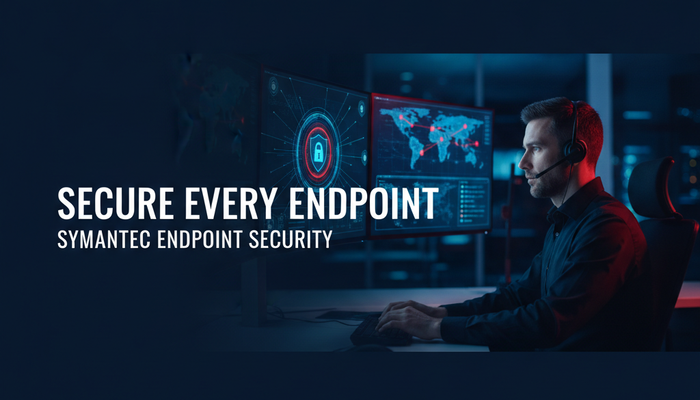 Cybersecurity analyst monitoring endpoint threats while preparing for the Broadcom 250-580 exam