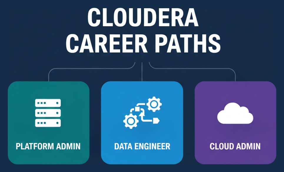 Infographic: Cloudera career paths - platform admin, data engineer, cloud admin