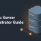 Analytics-Admn-201 study guide — isometric slate server tower with orange accent bars and connected user nodes on slate navy