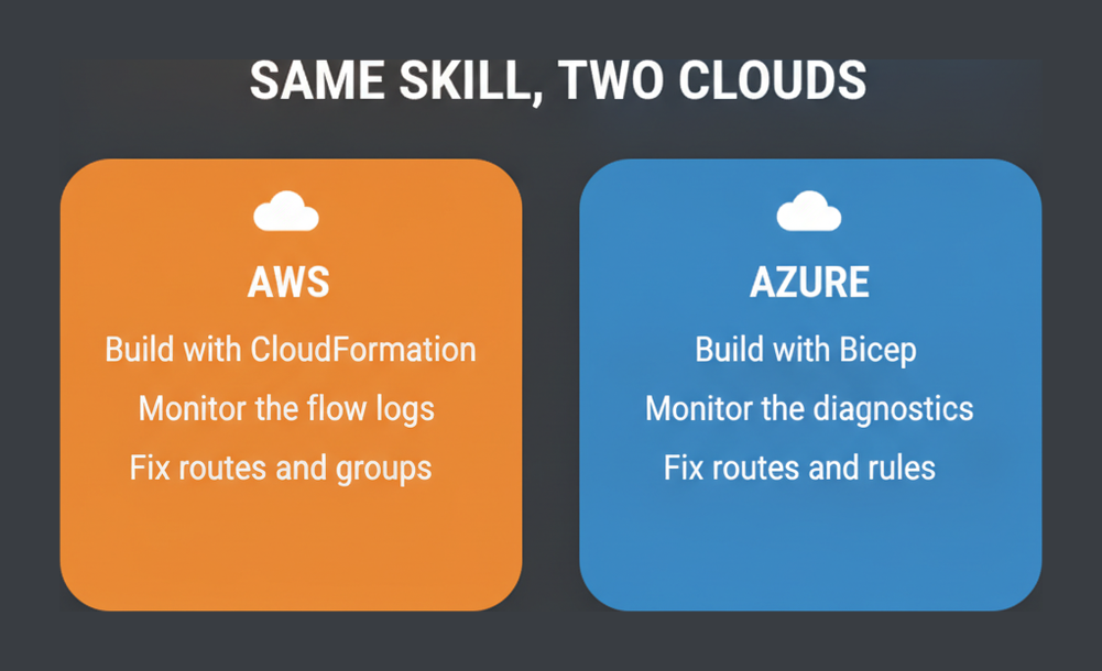 How NSE7_CDS_AR-7.6 mirrors the same build, monitor and troubleshoot skills across AWS and Azure