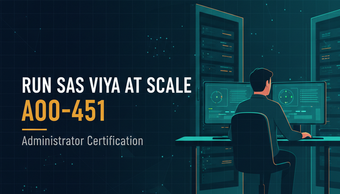 SAS Viya administrator certification banner for the A00-451 exam