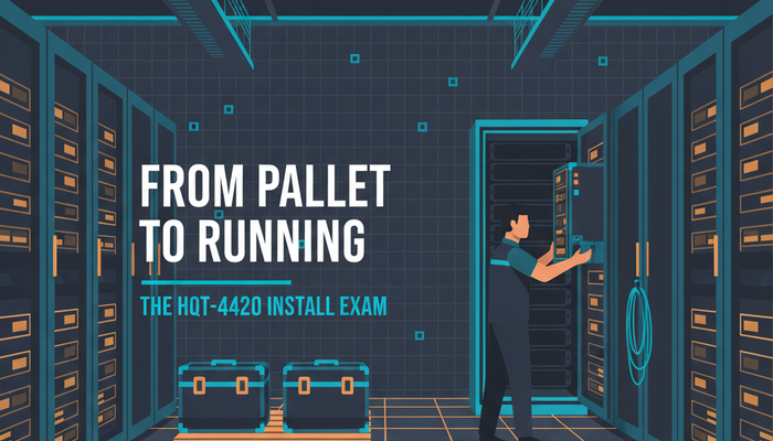 HQT-4420 Hitachi Content Platform installation exam guide showing the six syllabus sections