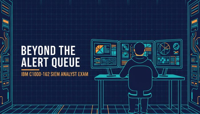 IBM C1000-162 QRadar SIEM analysis exam guide showing the five weighted domains